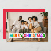 メリーカラフルクリスマスフォトカード シーズンカード (正面/裏面)