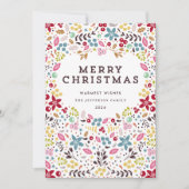 メリーカラフルクリスマスフローラ シーズンカード (正面)
