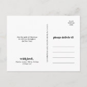 メリーカラフルクリスマスポートレート写真 シーズンポストカード (裏面)