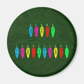 メリーカラフルクリスマスライトフォント マグネット (正面)