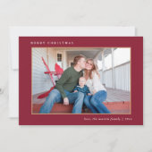 メリーカラフルクリスマスレッドプレイドプリント シーズンカード (正面)