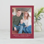 メリーカラフルクリスマスレッドプレイドプリント シーズンカード (スタンド正面)