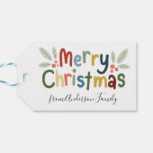 メリーカラフルクリスマス一家 ギフトタグ (裏面横)