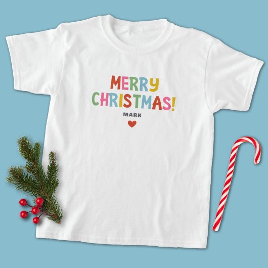 メリーカラフルクリスマス一致ファミリーベビー ベビーTシャツ