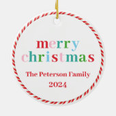 メリーカラフルクリスマス年オーナメント セラミックオーナメント (裏面)