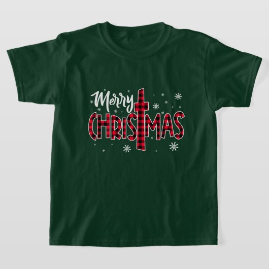 メリーカラフルクリスマス文字アートデザイン Tシャツ (レイダウン)