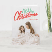メリーカラフルクリスマス赤と緑2の写真 シーズンカード (正面)