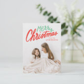メリーカラフルクリスマス赤と緑2の写真 シーズンポストカード (スタンド正面)