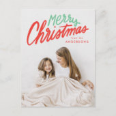 メリーカラフルクリスマス赤と緑2の写真 シーズンポストカード (正面)