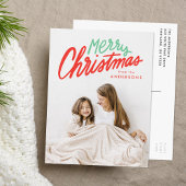 メリーカラフルクリスマス赤と緑2の写真 シーズンポストカード