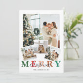 メリーカラフルクリスマス5枚の写真 シーズンカード (スタンド正面)