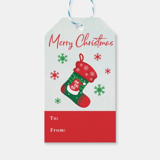 メリーカラフルクリスマス ギフトタグ (正面)