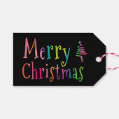 メリーカラフルクリスマス ギフトタグ (正面(横))