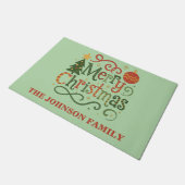 メリーカラフルクリスマス ドアマット (アングル)