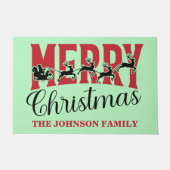 メリーカラフルクリスマス ドアマット (正面)