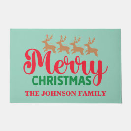 メリーカラフルクリスマス ドアマット