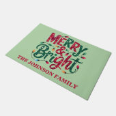 メリーカラフルクリスマス ドアマット (アングル)