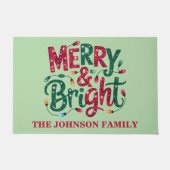 メリーカラフルクリスマス ドアマット (正面)