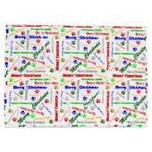 メリーカラフルクリスマス&ドッグポーズラージ抱き枕 ラージペーパーバッグ (裏面)