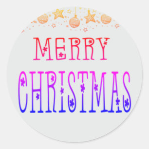 メリーカラフルクリスマス ラウンドシール