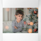 メリーカラフルクリスマス | Pointsettias |写真 三つ折りクリスマスカード (内部中)