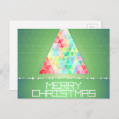 メリーカラフルモダンクリスマス シーズンポストカード (正面/裏面)