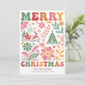 メリーカラフルモダンクリスマス・ボホ シーズンカード (スタンド正面)