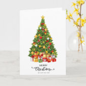 メリーカラフルモダンスタイリッシュクリスマス カード (黄色い花)