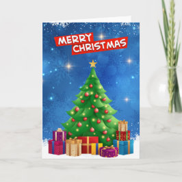 メリーカラフルモダンスタイリッシュクリスマス カード