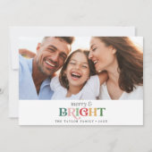 メリーカラフル明るい年の検討ポートレート シーズンカード (正面)