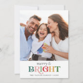 メリーカラフル明るい年の検討ポートレート シーズンカード (正面)