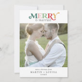 メリーカラフル結婚した写真 シーズンカード (正面)