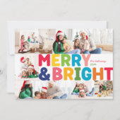 メリーカラフル6枚の写真をレビュー中の明るい年 シーズンカード (正面)