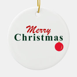 メリーカラフル・クリスマスと赤ぶら下がったオーナメント セラミックオーナメント