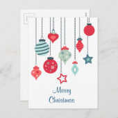 メリーカラフル・クリスマスのカード シーズンポストカード (正面/裏面)