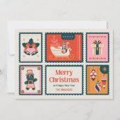 メリーカラフル・クリスマス・グリーティングの切手 シーズンカード (正面)