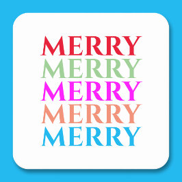 メリーカラフル・クリスマス・コースター スクエアペーパーコースター