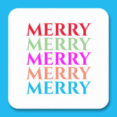 メリーカラフル・クリスマス・コースター スクエアペーパーコースター