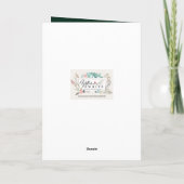 メリーカリキマカウォーターカラークリスマスホリー写真 シーズンカード (裏面)