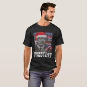 メリーカン・クリスマス愛国社長ルーズベルトU Tシャツ (正面フル)