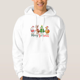 メリーガスマスクリスマス面白いガチョウトリブレンドシャツ パーカ