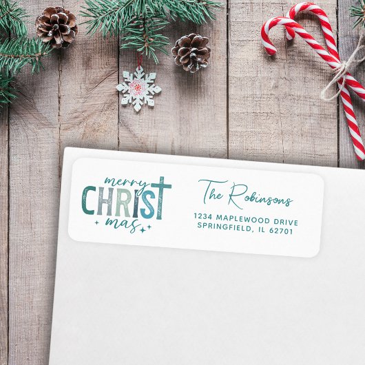 メリーキストマスクリスチャンカスタムボホ姓 ラベル