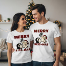 メリーキスマスクリスマスTシャツ