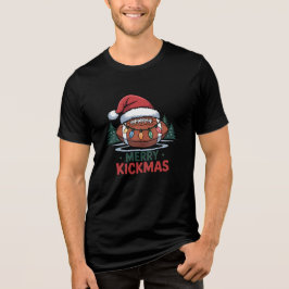 メリーキックマスクリスマス フットボールデザイン トライブレンドTシャツ