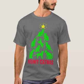 メリーキャットクリスマスツリー Tシャツ