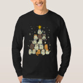 メリーキャットマスクリスマスツリーキャット Tシャツ (正面)