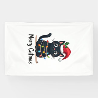 メリーキャットマスクロネコクリスマスイルミネーションXmas家族 横断幕