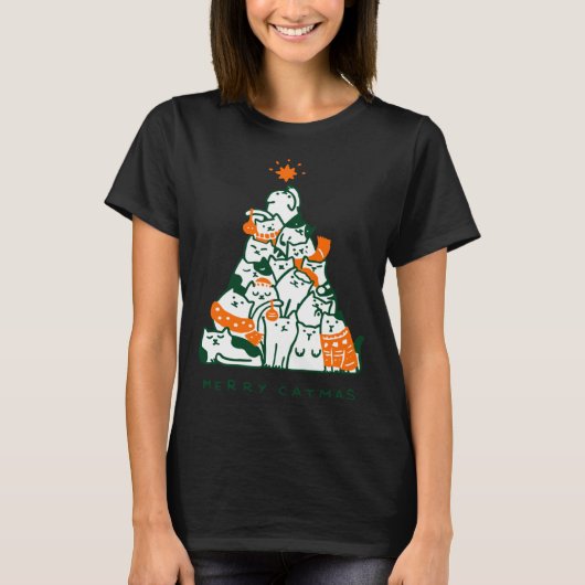 メリーキャットマスツリー Tシャツ (正面)