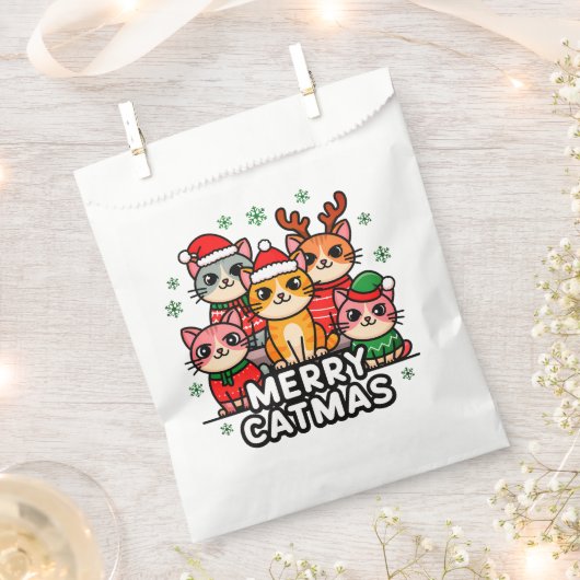 メリーキャットマス 楽しいクリスマス フェイバーバッグ (クリップ留めされた状態)
