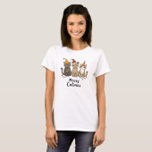 メリーキャットマス 楽しい猫好き Tシャツ (正面フル)